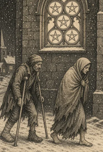 Five of Pentacles, tarot card