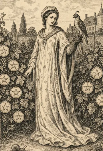 Nine of Pentacles, tarot card