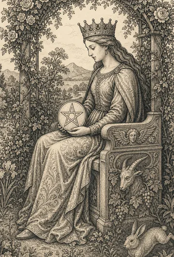 Queen of Pentacles, tarot card