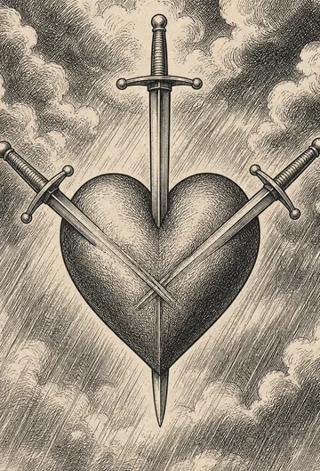 Three of Swords, tarot card