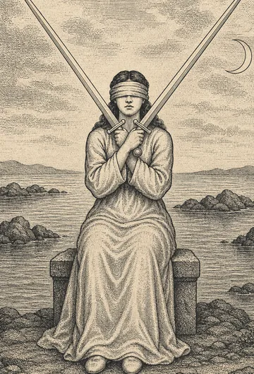 Two of Swords, tarot card